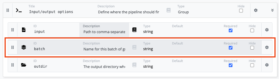 Batch parametresinin eklenmesi